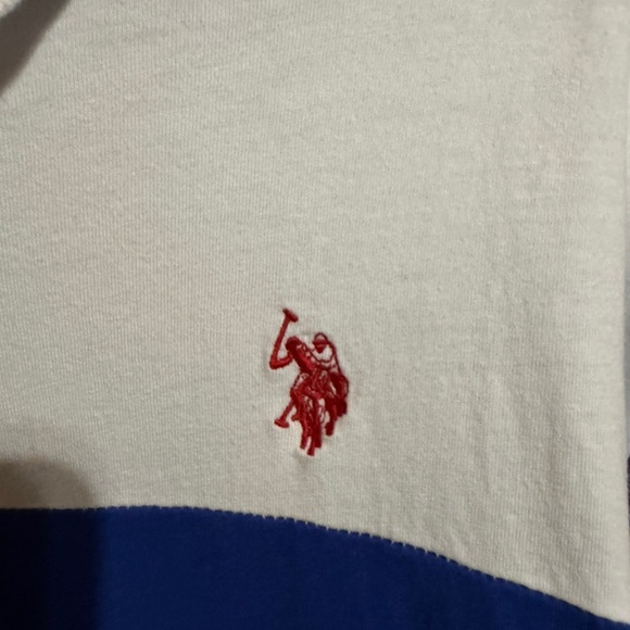 U.S. Polo Assn. Men's Blue and Gray Striped Polo Shirt Size XL - Picture 3 of 5